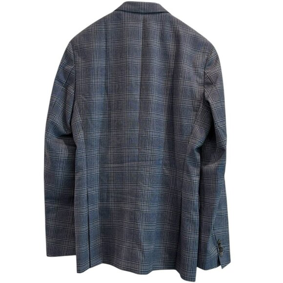 Hugo Boss Blue Plaid Wool Blazer – Men’s 40L | Preppy Academia Sport Coat - Picture 7 of 7
